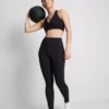 Aktives Crop-Top mit V-Ausschnitt und sanfter Stützfunktion
