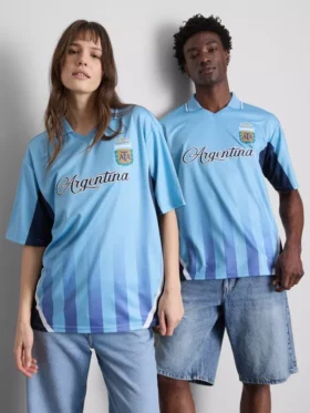 Argentinien Kurzarm-Mesh-Hemd