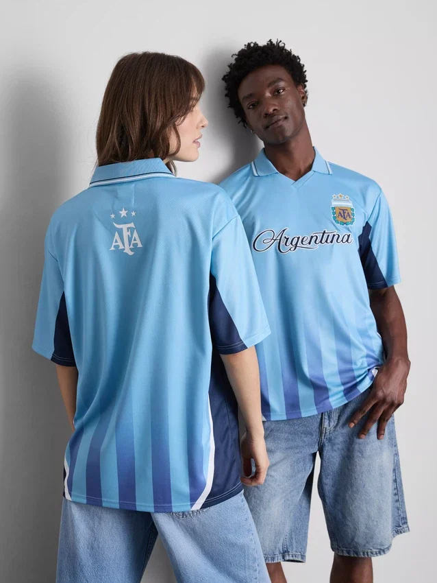 Argentinien Kurzarm-Mesh-Hemd