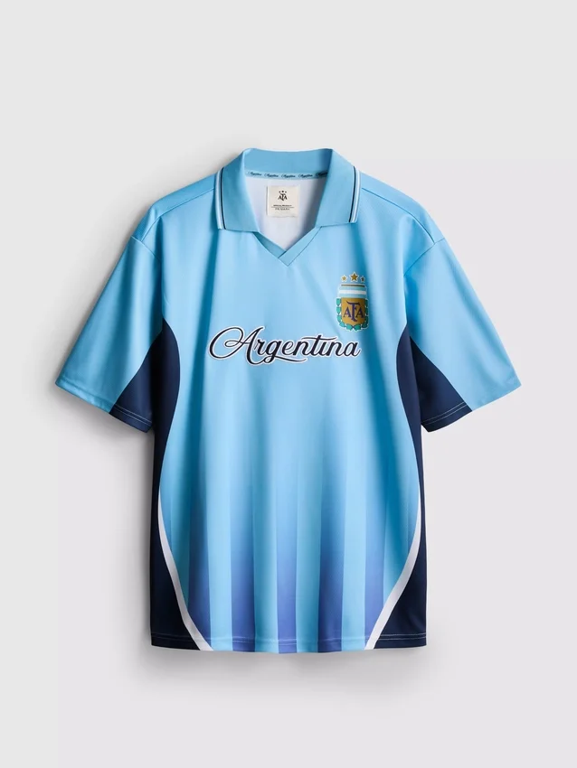 Argentinien Kurzarm-Mesh-Hemd