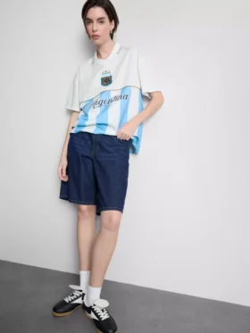 Argentinisches Fussballtrikot mit Kragen