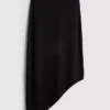 Asymmetrischer Midi-Rock aus Jersey