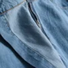Asymmetrischer Wickel-Skort aus Baumwoll-Denim
