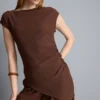 Asymmetrisches Crinkle-Top