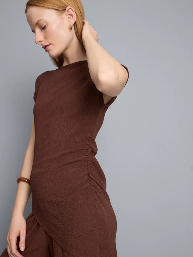 Asymmetrisches Crinkle-Top