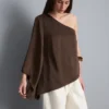 Asymmetrisches One-Shoulder-Top aus Satin