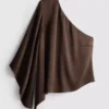 Asymmetrisches One-Shoulder-Top aus Satin