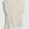 Asymmetrisches Tanktop aus Spitze