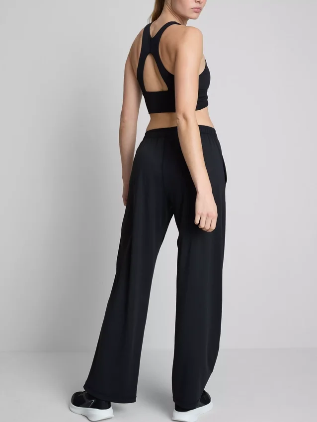 Athleisure-Hose mit weitem Bein