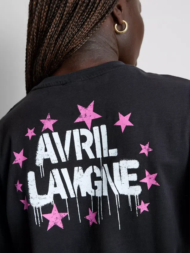 Avril Lavigne Grafik-Baumwoll-T-Shirt