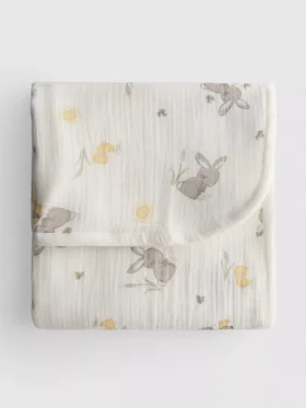 Baby-Musselin-Decke mit Tiermotiv