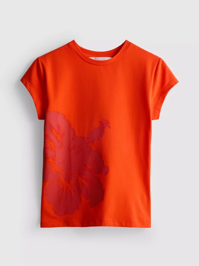 Baby-T-Shirt aus Baumwolle mit Blumendruck