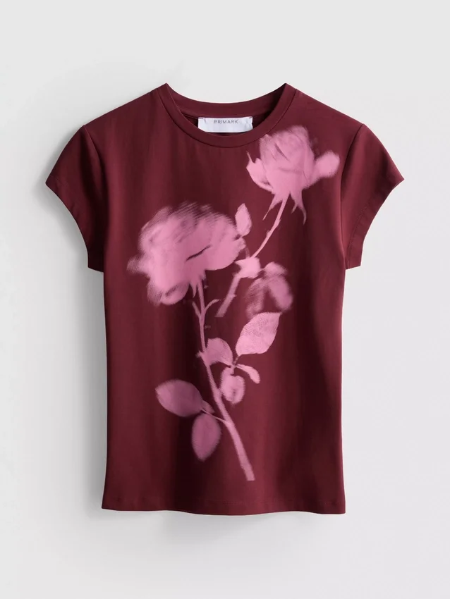 Baby-T-Shirt aus Baumwolle mit Blumendruck