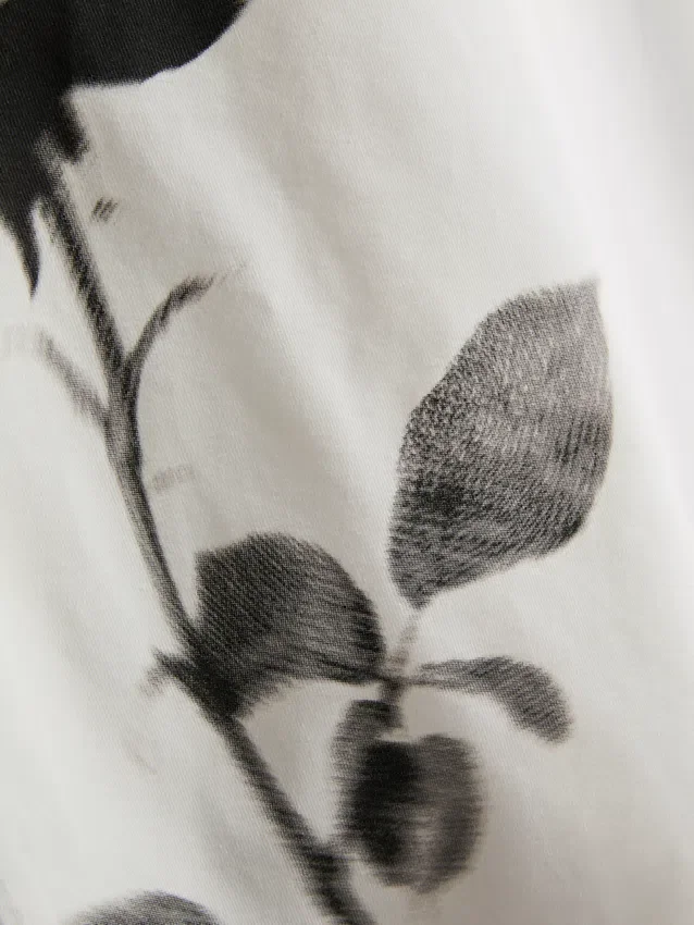 Baby-T-Shirt aus Baumwolle mit Blumendruck