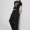 Baby-T-Shirt aus baumwollreicher «Green Day»-Rüschen-Optik