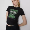 Baby-T-Shirt aus baumwollreicher «Green Day»-Rüschen-Optik
