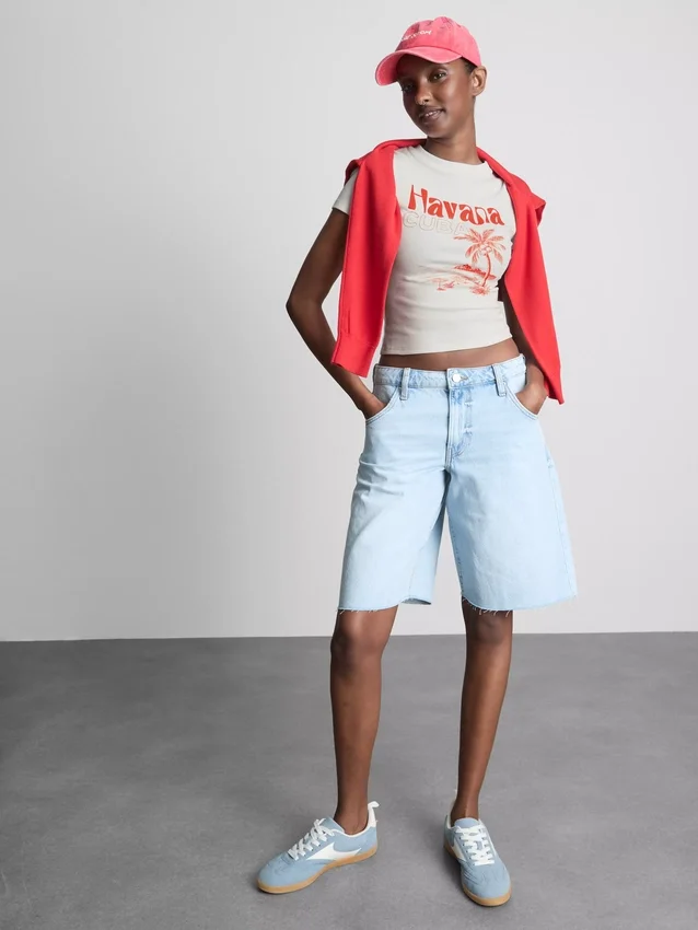 Baby-T-Shirt «Havana» mit Grafikprint aus baumwollreichem Material