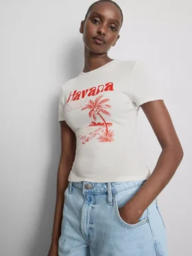 Baby-T-Shirt «Havana» mit Grafikprint aus baumwollreichem Material
