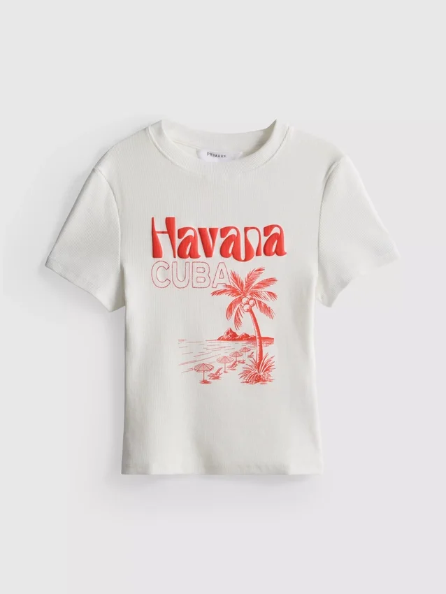 Baby-T-Shirt «Havana» mit Grafikprint aus baumwollreichem Material