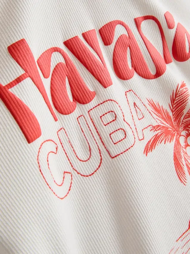 Baby-T-Shirt «Havana» mit Grafikprint aus baumwollreichem Material