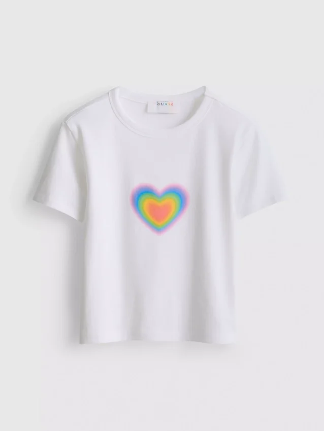 Baby-T-Shirt «Pride Heart» mit hohem Baumwollanteil