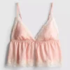 Babydoll-Bralette aus Satin und Spitze für die Braut
