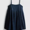Babydoll-Minikleid aus Baumwoll-Denim