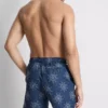 Bade-Shorts mit gesticktem Sonnenmotiv