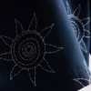 Bade-Shorts mit gesticktem Sonnenmotiv