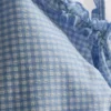 Badeanzug mit Rüschen im Gingham-Muster