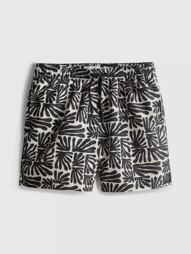 Badeshorts mit abstraktem Print