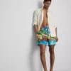 Badeshorts mit Landschaftsmotiv