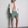Badeshorts mit Liegestuhl-Streifenmuster