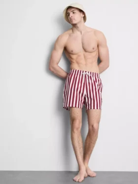 Badeshorts mit Liegestuhl-Streifenmuster