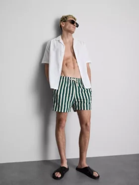 Badeshorts mit Liegestuhl-Streifenmuster