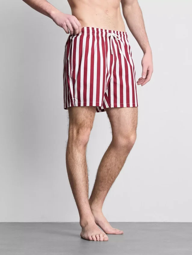 Badeshorts mit Liegestuhl-Streifenmuster
