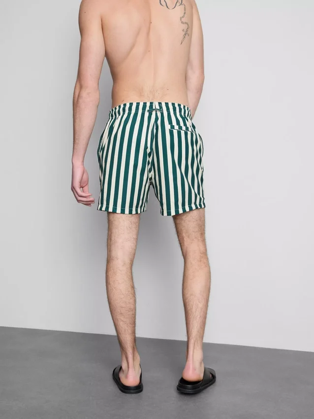Badeshorts mit Liegestuhl-Streifenmuster