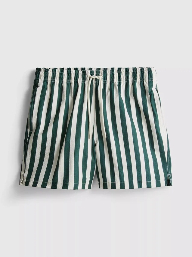 Badeshorts mit Liegestuhl-Streifenmuster