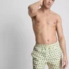 Badeshorts mit Palmen-Strukturmuster