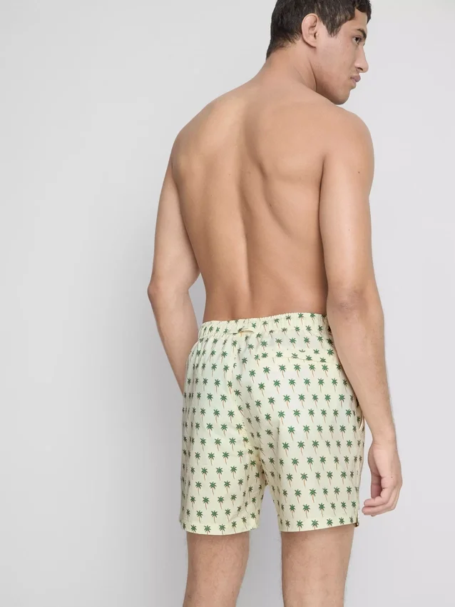 Badeshorts mit Palmen-Strukturmuster