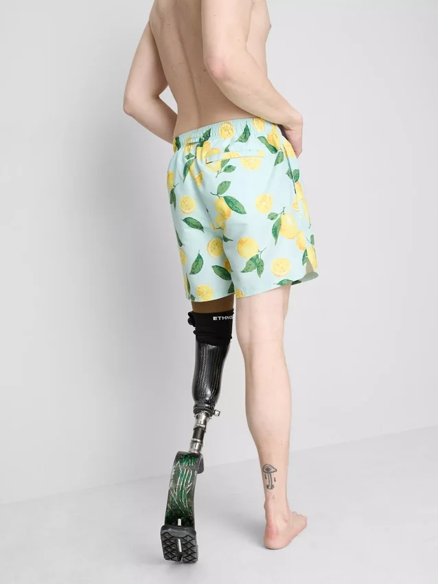 Badeshorts mit Zitronenprint
