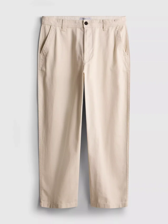 Baggy-Chinos mit mittlerer Leibhöhe