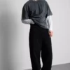 Baggy-Jeans mit mittlerer Leibhöhe
