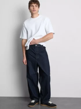 Baggy-Jeans mit mittlerer Leibhöhe