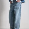 Baggy-Jeans mit mittlerer Leibhöhe