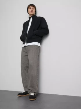 Baggy-Jeans mit mittlerer Leibhöhe