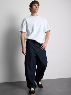 Baggy-Jeans mit mittlerer Leibhöhe