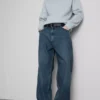 Baggy-Jeans mit mittlerer Leibhöhe