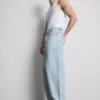Baggy-Jeans mit mittlerer Leibhöhe