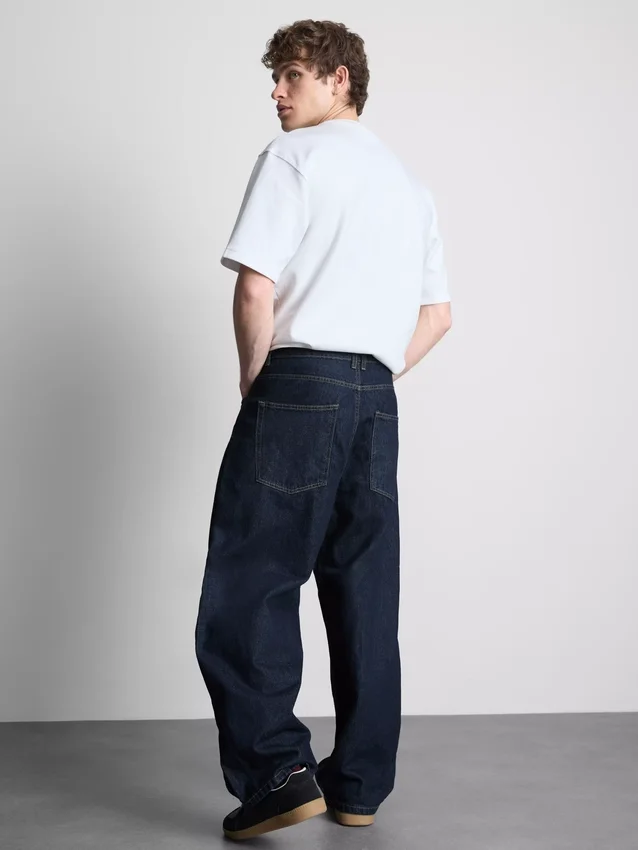 Baggy-Jeans mit mittlerer Leibhöhe